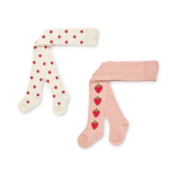  Flöss - Vera Tights 2-pack - Pointelle Berry